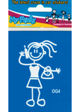 Autó matrica telefonáló nagylány 357