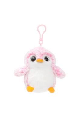 PomPom pingvin, rózsaszín táskadísz Aurora